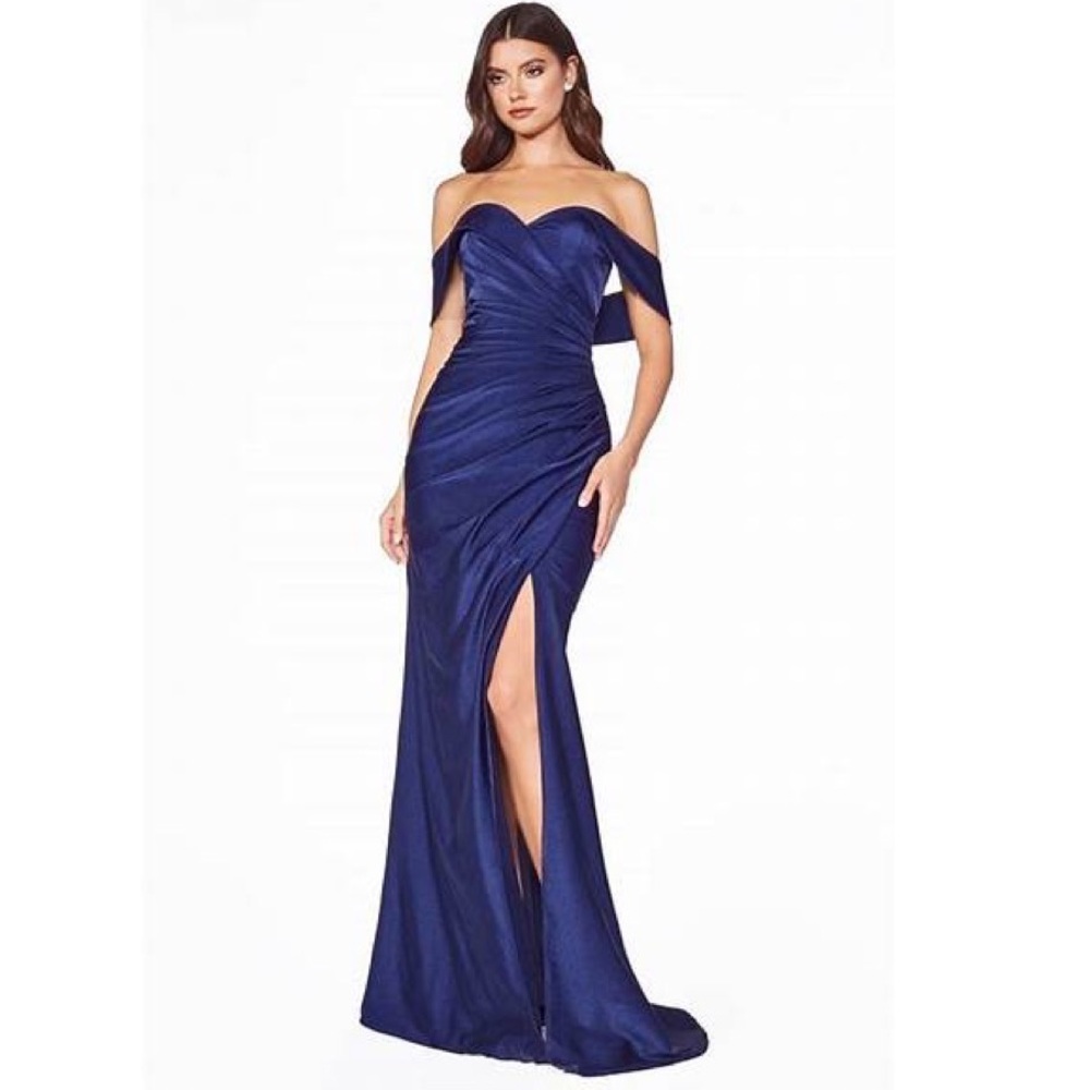 Cinderella Divine navy blue formal dress